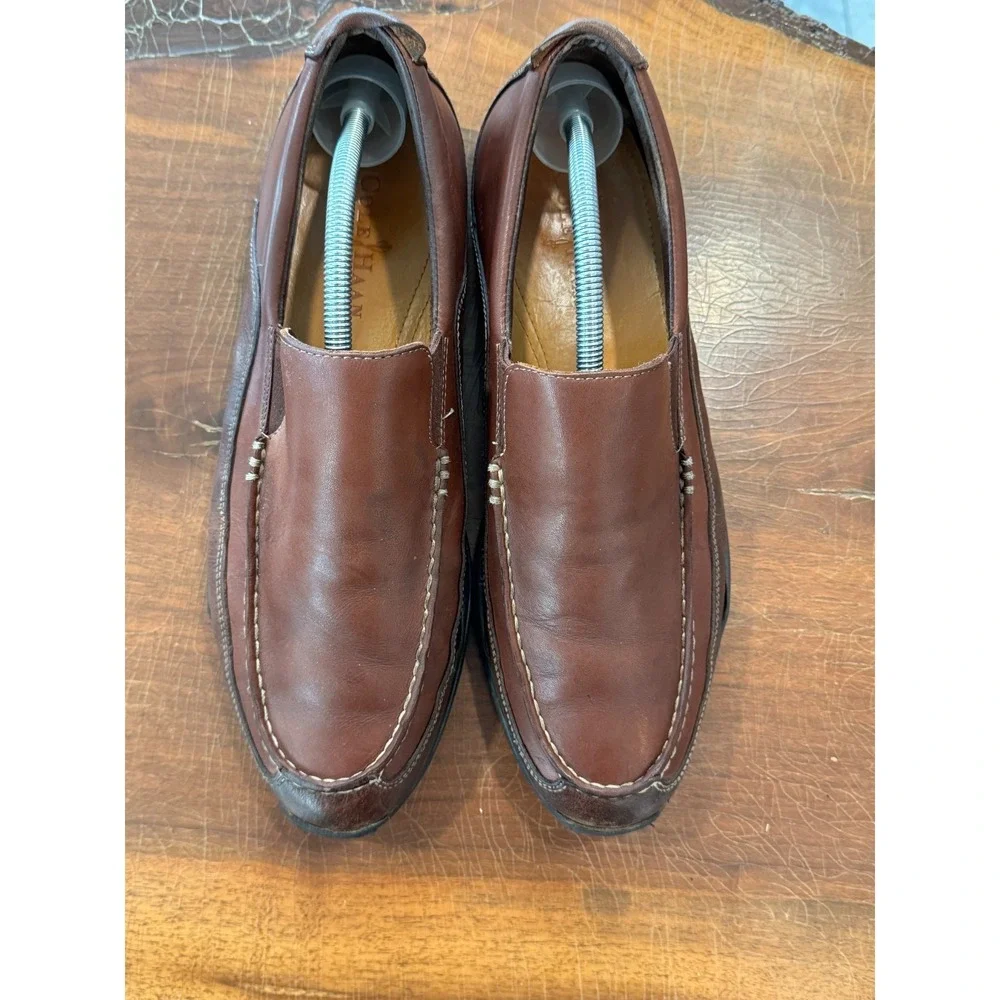 Cole Haan with Air Soles Brown Leather Slip‎ On Loafers Men's 10.5 Comfort